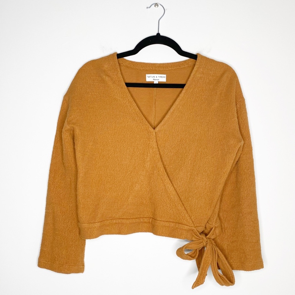 Madewell Texture & Thread Wrap Top Size Small